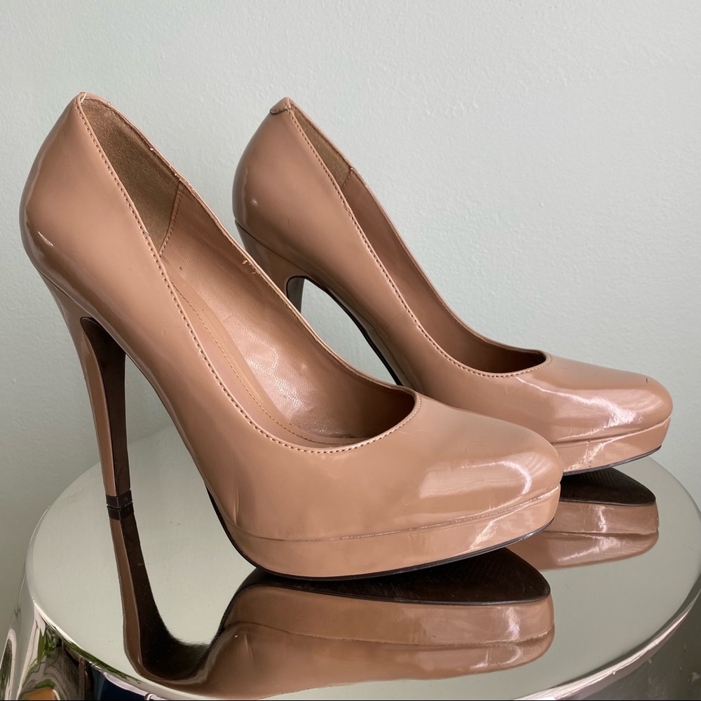 Aldo Nude/ Tan Platform Pumps Heels / Size US 6/ EUR 37